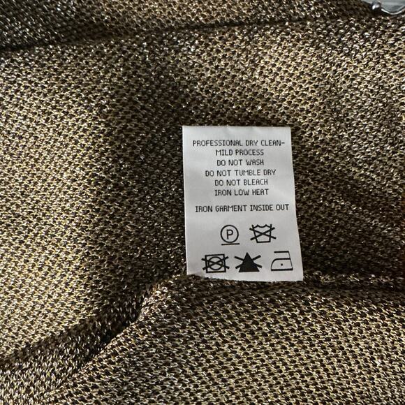 Happy Sheep Gold Metallic Tiger Midi Skirt Sz L NWOT - Picture 10 of 14